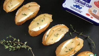 Photo of Кростини с творожным сыром и грушей